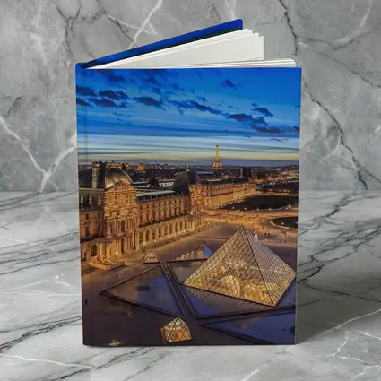 Louvre Museum Paris Eiffel Tower Dusk