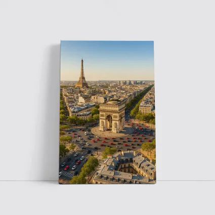 Arc de Triomphe Paris Aerial City View