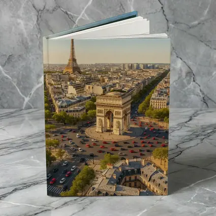 Arc de Triomphe Paris Aerial City View
