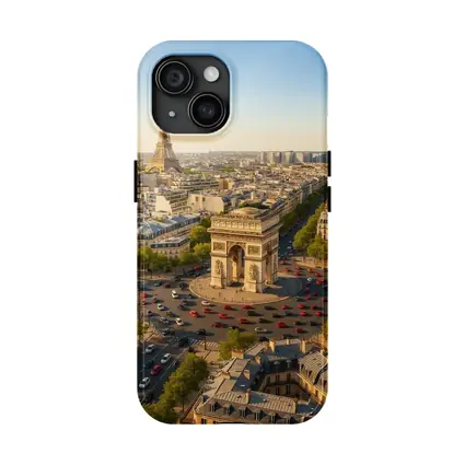 Arc de Triomphe Paris Aerial City View