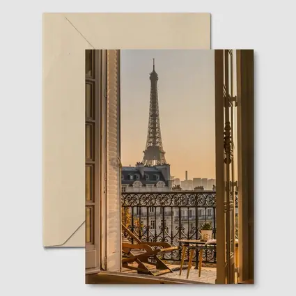 Eiffel Tower View From Paris Balcony