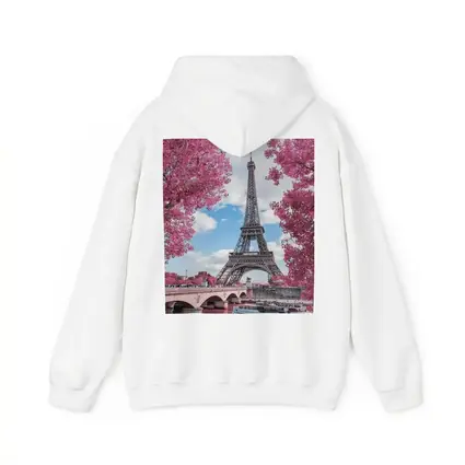 Eiffel Tower Paris Pink Blossoms River View