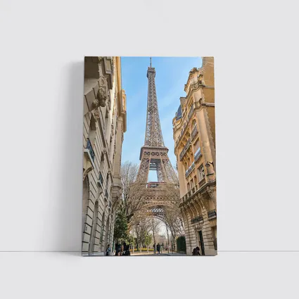 Eiffel Tower Paris Street View Blue Sky