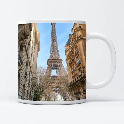 Eiffel Tower Paris Street View Blue Sky