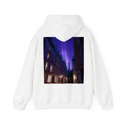 Eiffel Tower Paris Purple Night Sky Street