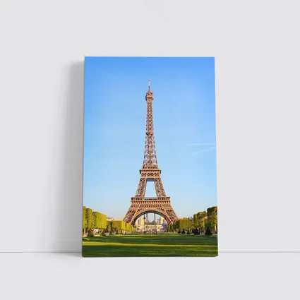 Eiffel Tower Paris Blue Sky Green Gardens