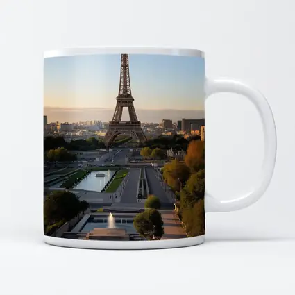 Eiffel Tower Paris City Skyline Golden Hour
