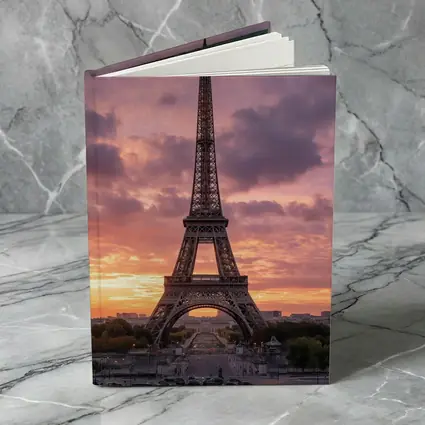 Eiffel Tower Paris Sunset Purple Sky
