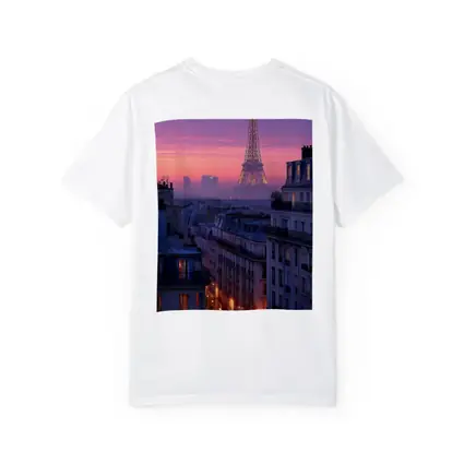 Eiffel Tower Paris Purple Sunset Cityscape