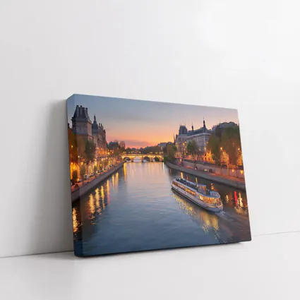 Seine River Paris Sunset Golden Hour