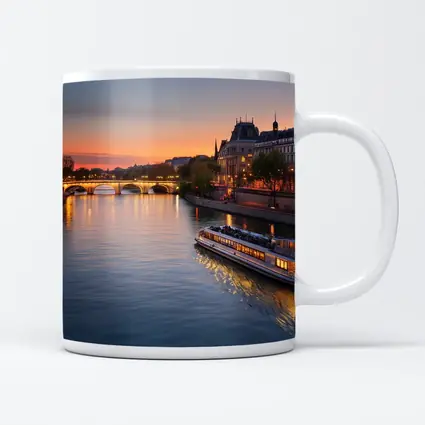 Seine River Paris Sunset Golden Hour