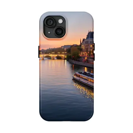 Seine River Paris Sunset Golden Hour