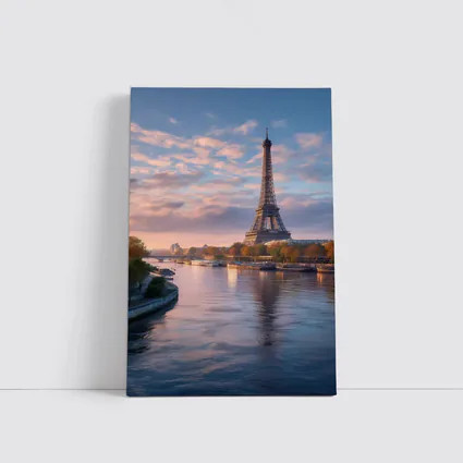 Eiffel Tower Paris Seine River Sunset