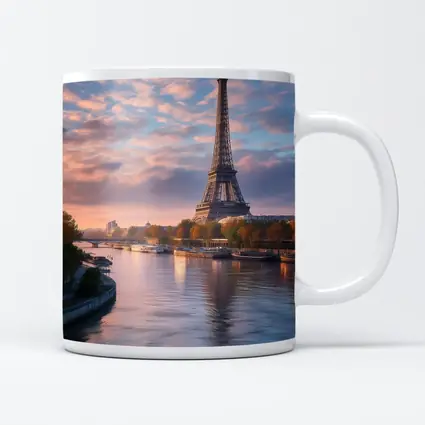 Eiffel Tower Paris Seine River Sunset