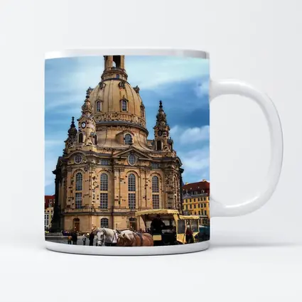 Dresden Frauenkirche Church Horse Carriage Square