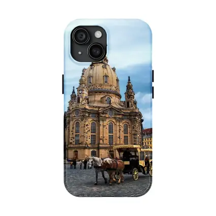Dresden Frauenkirche Church Horse Carriage Square