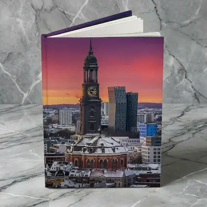 Hamburg Michel Church Tower Sunset Skyline