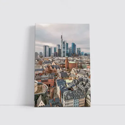 Frankfurt Skyline Old Town Aerial City View