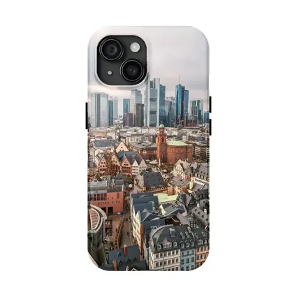 Frankfurt Skyline Old Town Aerial City View