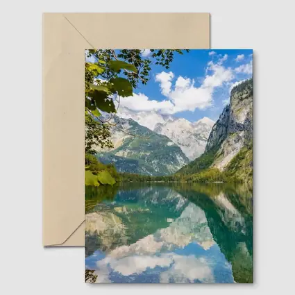 Alpine Lake Mountain Reflection Clear Sky