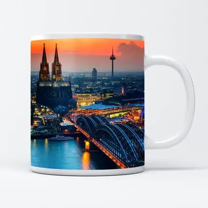 Cologne Cathedral Skyline at Golden Sunset
