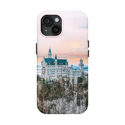 Neuschwanstein Castle Winter Sunset Bavaria Germany