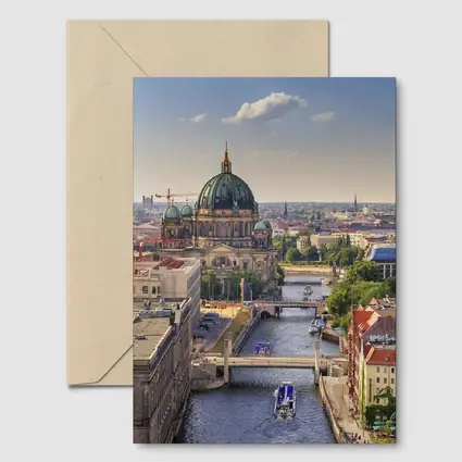 Berlin Cathedral Spree River Aerial City View