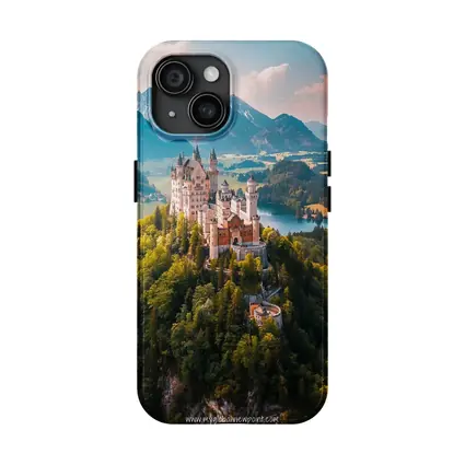 Neuschwanstein Castle Alps Forest Aerial View
