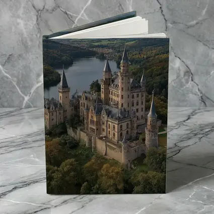 Medieval Castle Aerial View Forest Lake