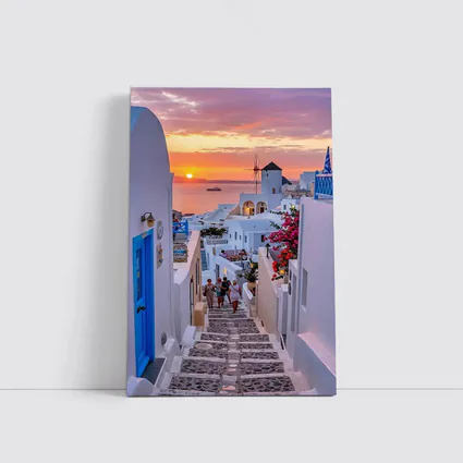Santorini Oia Village Sunset Sea View