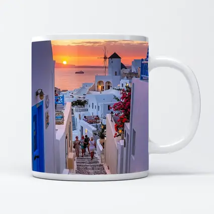 Santorini Oia Village Sunset Sea View