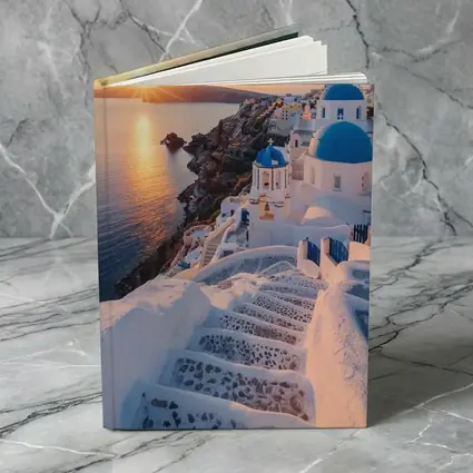Santorini Blue Domes Sunset Greece View