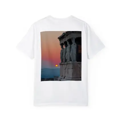 Erechtheion Caryatids Athens Sunset Greece
