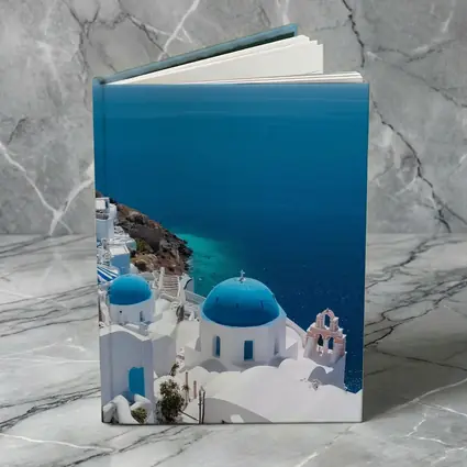 Santorini Blue Domes White Village Sea View