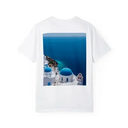 Santorini Blue Domes White Village Sea View