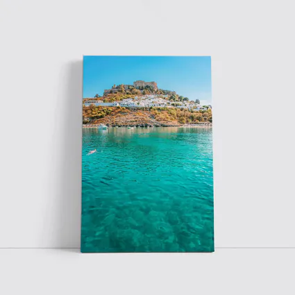 Lindos Acropolis Rhodes Greece Turquoise Bay
