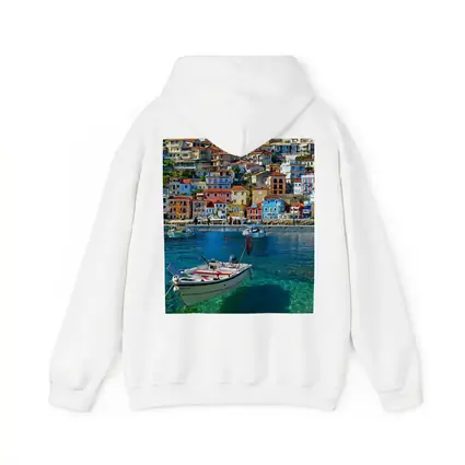 Greek Harbor Town Colorful Houses Crystal Water