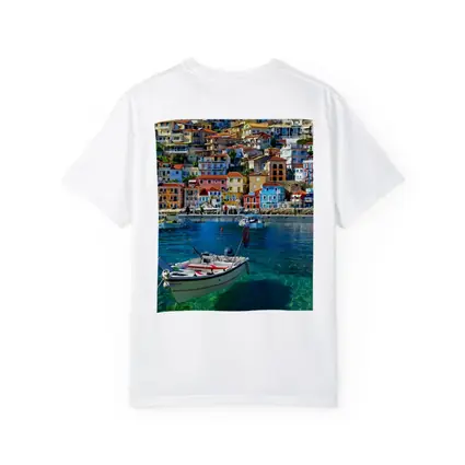 Greek Harbor Town Colorful Houses Crystal Water