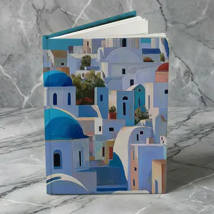 Santorini Blue Domed Churches White Village