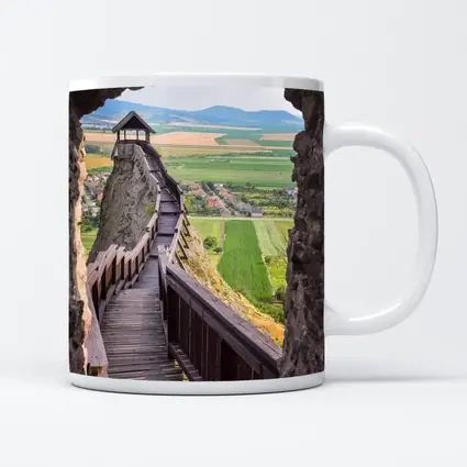 Medieval Castle Wooden Stairs Valley View