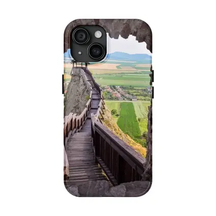 Medieval Castle Wooden Stairs Valley View