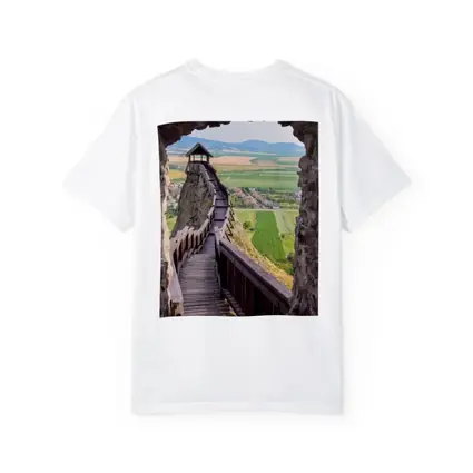 Medieval Castle Wooden Stairs Valley View