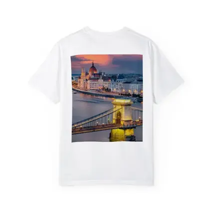 Budapest Chain Bridge Parliament Sunset Skyline