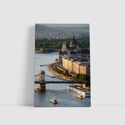 Budapest Parliament Building Danube River View