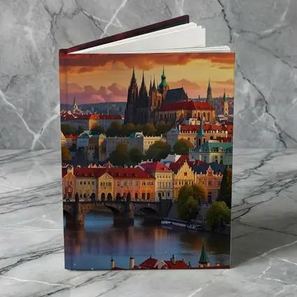 Prague Castle Skyline at Dramatic Sunset