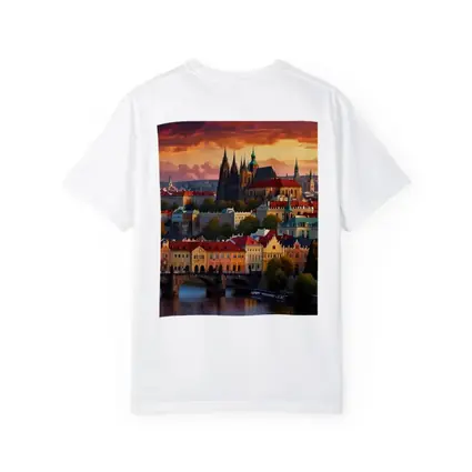 Prague Castle Skyline at Dramatic Sunset