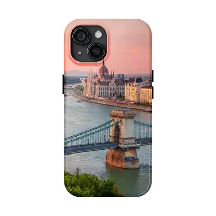 Budapest Chain Bridge Danube River Sunset