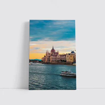 Budapest Parliament Building Danube River Sunset