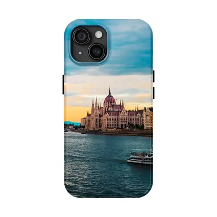 Budapest Parliament Building Danube River Sunset