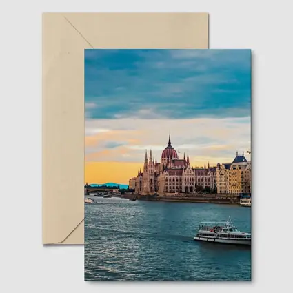 Budapest Parliament Building Danube River Sunset